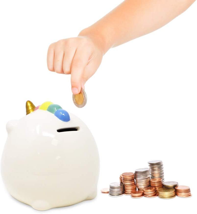 Kids Coin Bank Metal Lovely Piggy Toddler Money Savings Mini