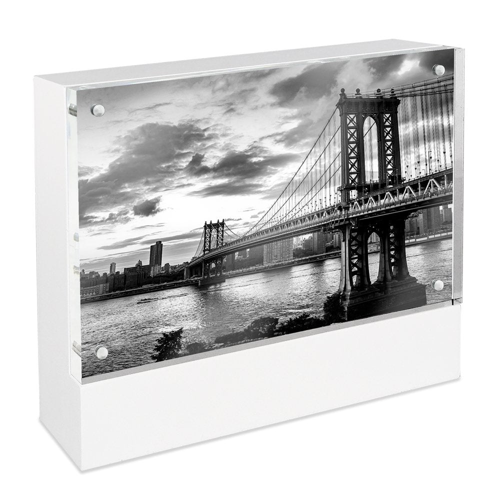 Acrylic Block Photo Frame - Clear, 4x6, Tabletop