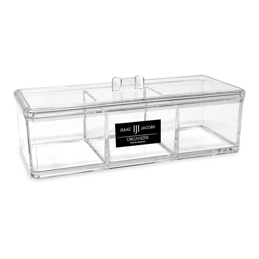 Acrylic 3 Compartment Kitchen Utensils Drawer Organizer Tray, 1