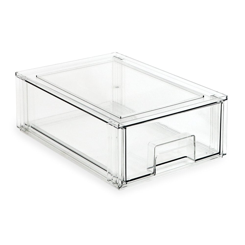 Transparent Storage Box, Plastic Sliding Kitchen Storage Container