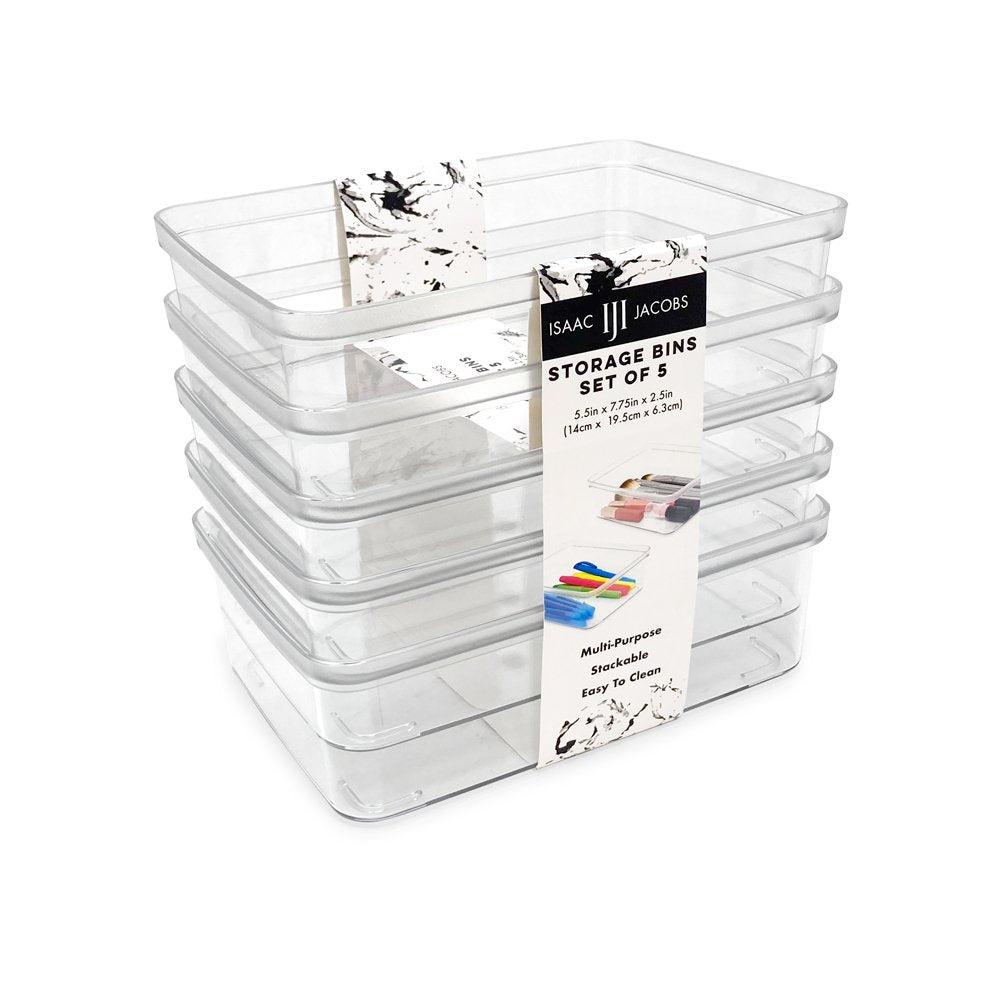 Clear Organizer Storage Bin with Handle for Kitchen I Best for  Refrigerators, Cabinets & Food Pantry - 10L x 6W x 5H