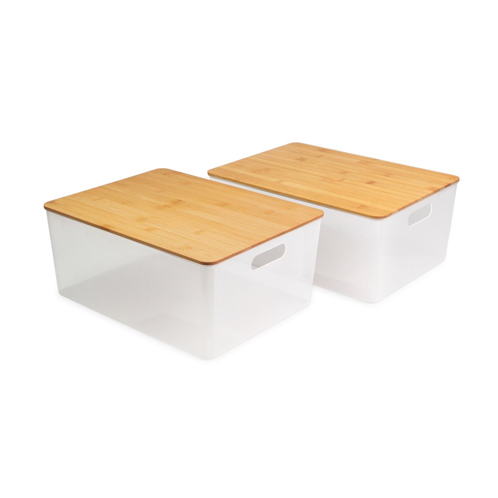 Plastic Containers Storage Bins for Closet, Kitchen, Office, or Pantry  Organizat