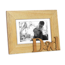 Isaac Jacobs Wood Sentiments Dad Picture Frame, Photo Gift for Father, Family, Display on Tabletop, Desk