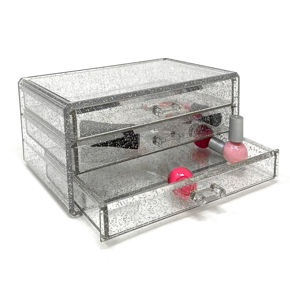 GN109 3 Drawer Hair Accessory Containers Stackable Acrylic Jewelry