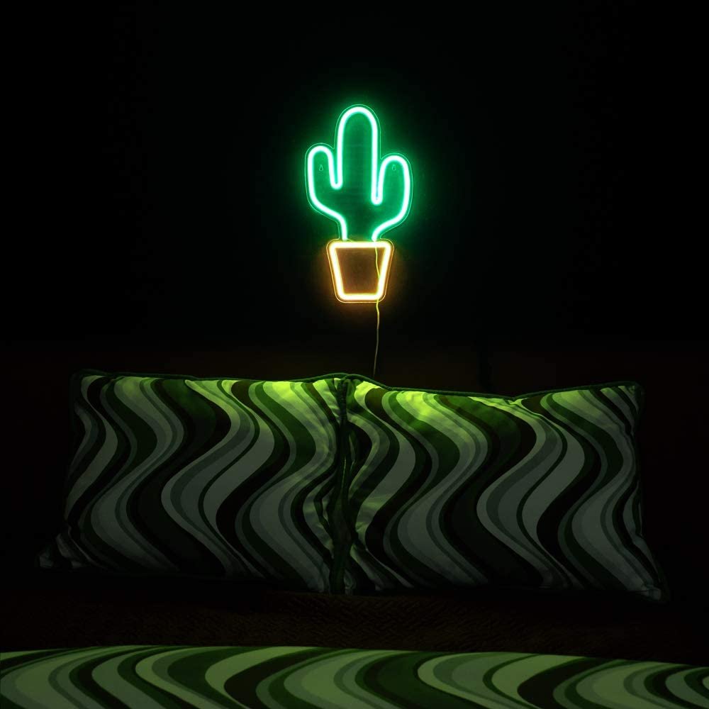 12 Inch Mini Neon Cactus  Green aesthetic tumblr, Neon cactus