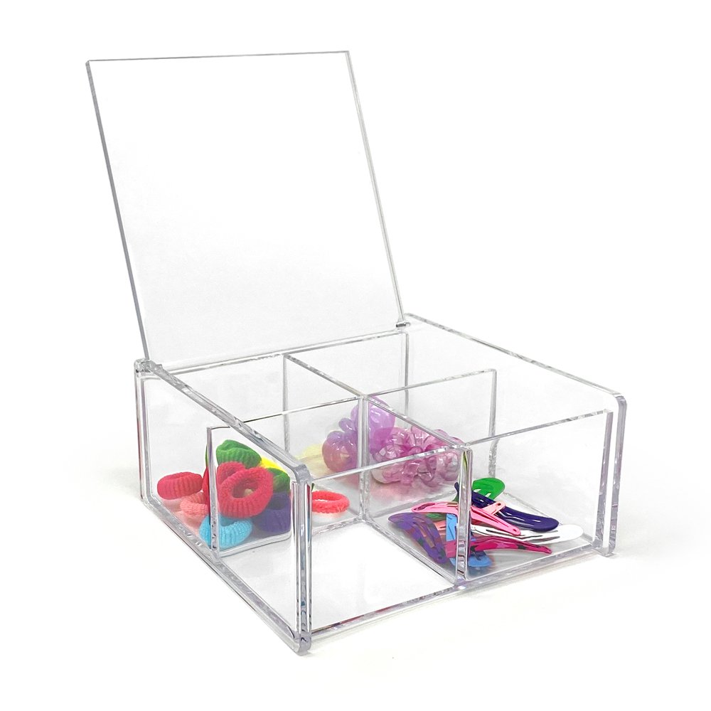 4 Cabinet Organizers and Storage Stackable Acrylic Clear Plastic