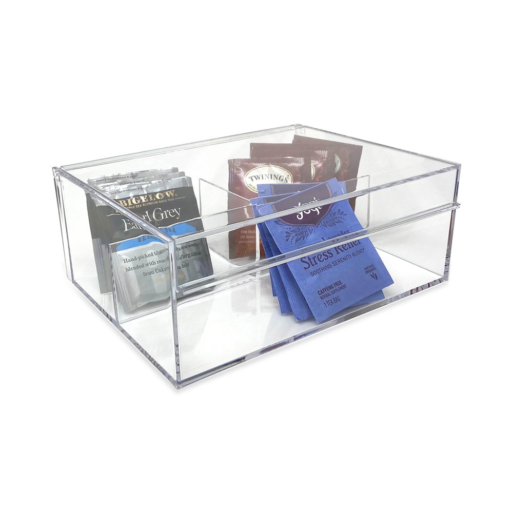 Acrylic Organizers Storage Box with Sliding Lid Closure • 5619