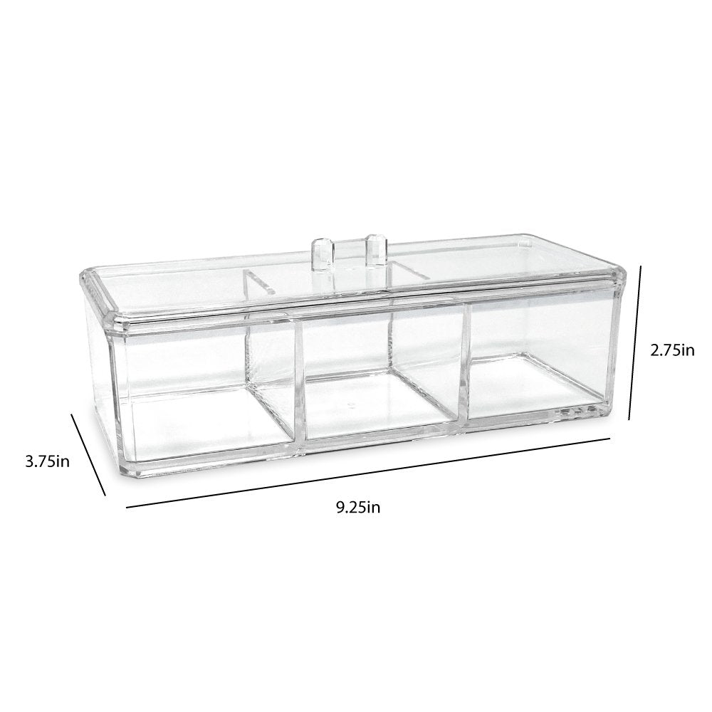 Acrylic 3 Compartment Kitchen Utensils Drawer Organizer Tray, 1 Pack - Jay  C Food Stores