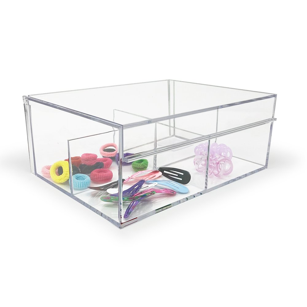 Isaac Jacobs 5-Compartment Clear Acrylic Organizer (10” L x 7” W x 4” –  Isaac Jacobs International